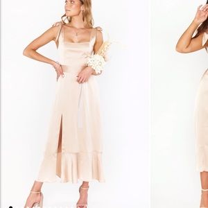 Claire Midi Dress - Luxe champagne